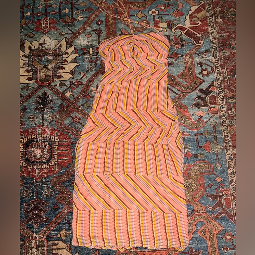 Multi colored Midi Dress! Only wore Once!!